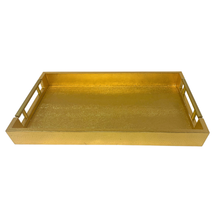 16" Golden Serving Tray w/ Handles