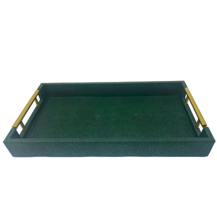 16" Forest Green Serving Tray w/ Handles