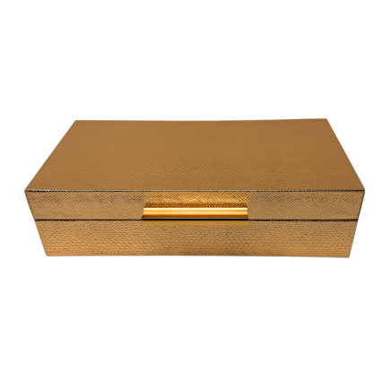 10" Gold Snakeskin Patterned Box