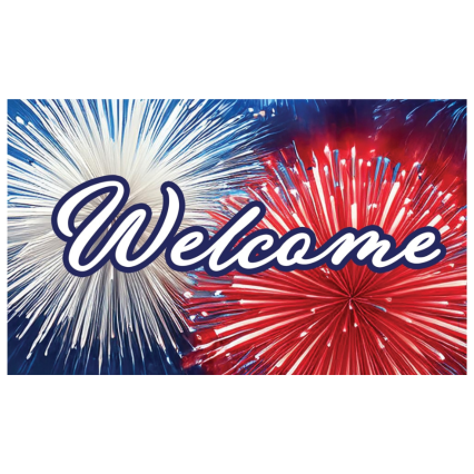 America Fireworks Doormat