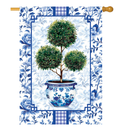 Chinoiserie Topiary House Flag