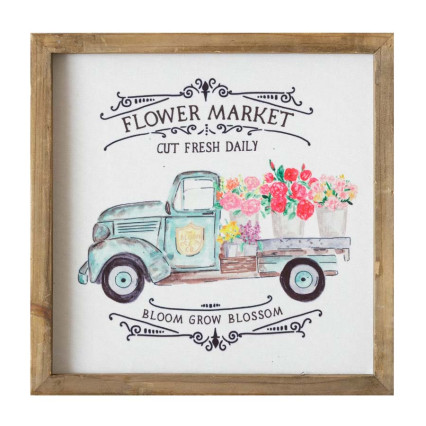 Canvas Sign - Flower Market Truck