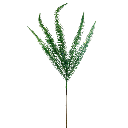 31" Green Glitter Fern Spray