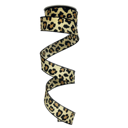 1.5" x 10yd Large Cheetah Ribbon