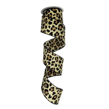 2.5" x 10yd Large Cheetah Ribbon