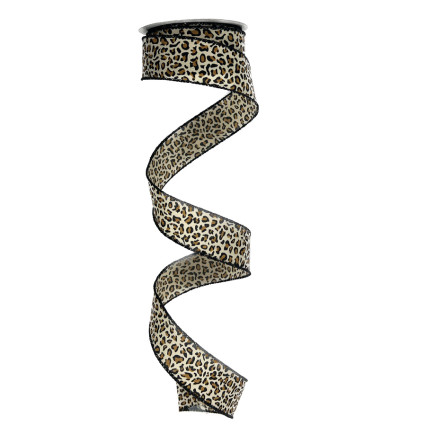 1.5" x 10yd Small Cheetah Ribbon