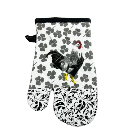Rooster Printed Oven Mitt
