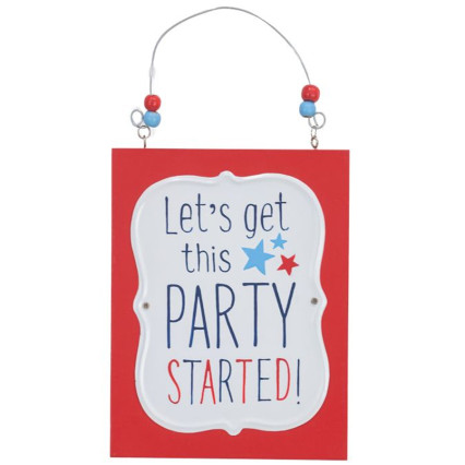Get This Party Started Bead Hanging Sign