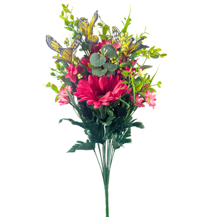 19" Gerber Daisy Butterfly Bush
