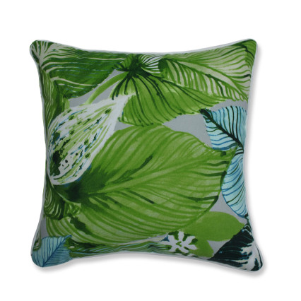 17" Lush Leaf Jungle Outdoor Pillow
