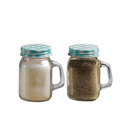 Moondance Mason Jar Salt & Pepper Shaker Set - Blue
