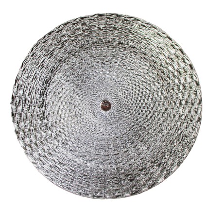 13" Silver Weave Patterned Charger Plate