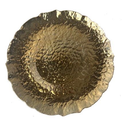 13" Scallop Edge Charger Plate - Gold