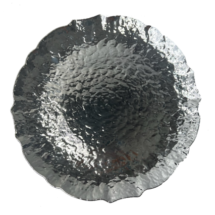 13" Scallop Edge Charger Plate - Silver