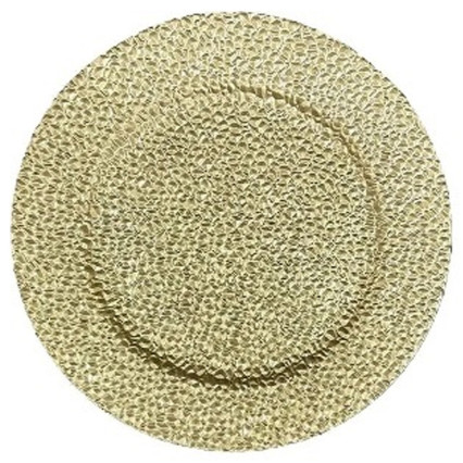 13" Rocky Charger Plate - Gold