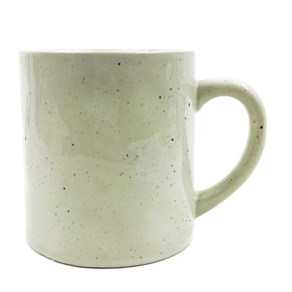18oz White-Cream Speckled Coffee Mug