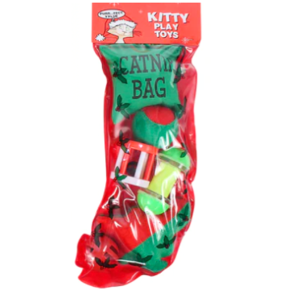 Xmas Cat Toy Stocking