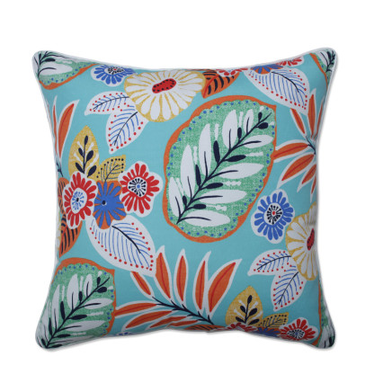 17" Marlow Aqua Outdoor Pillow