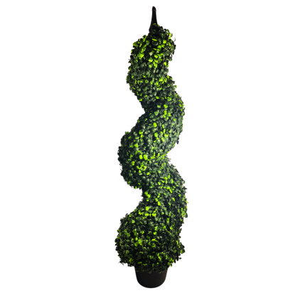 36" Indoor / Outdoor Artificial Eucalyptus Spiral Topiary with Planter