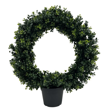 21" Boxwood Wreath in Pot