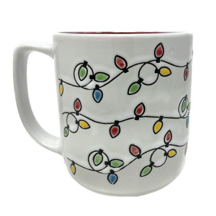 16oz Multi-Color Christmas Lights Mug