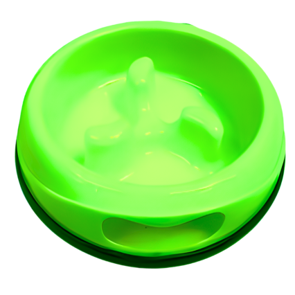 Slow Feeder Pet Bowl Green