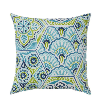 16" Calista Teal Outdoor Square Pillow