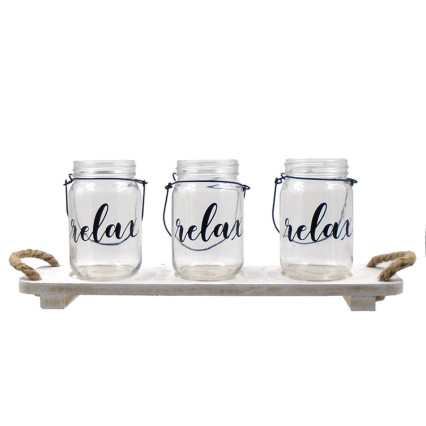 4pc Candle Holder Set-RELAX