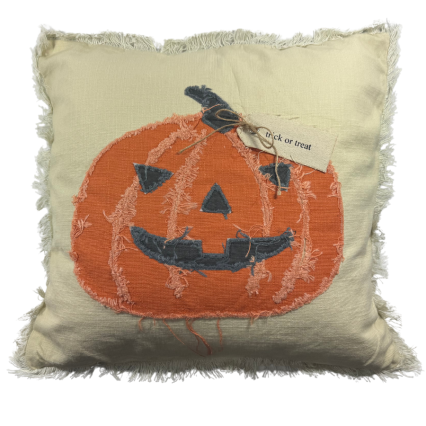 18" Raggedy Pumpkin Indoor Pillow