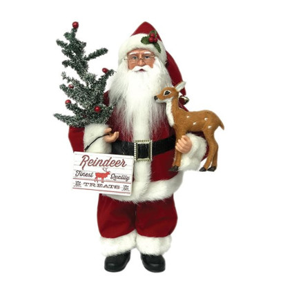 15" Reindeer Treats Santa Claus