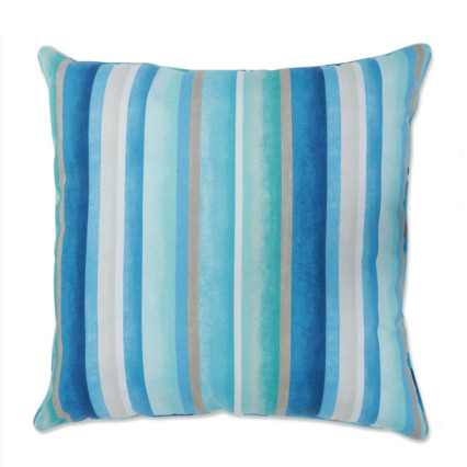 17" Dina Seaside Blue Outdoor Pillow