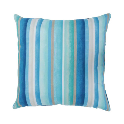 17" Dina Seaside Blue Outdoor Pillow