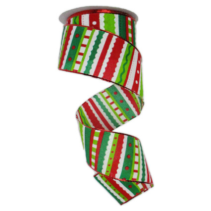 2.5" x 10yd Whimsy Stripe Ribbon