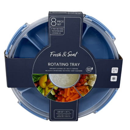 3.9 Qt. Fresh & Seal Rotating Tray- Blue