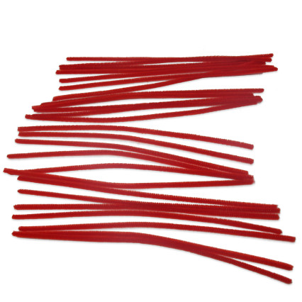 Chenille Stems 12" - Red