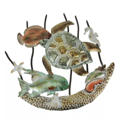 18" Metal Multi Sealife Collage