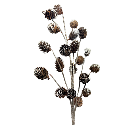 13" Mini Frosted Pinecone Pick