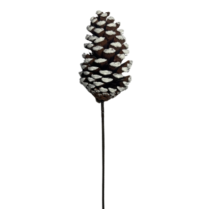 13" Large Frosted Pinecone
