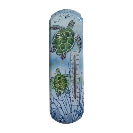 17" Sea Turtle Metal Thermometer