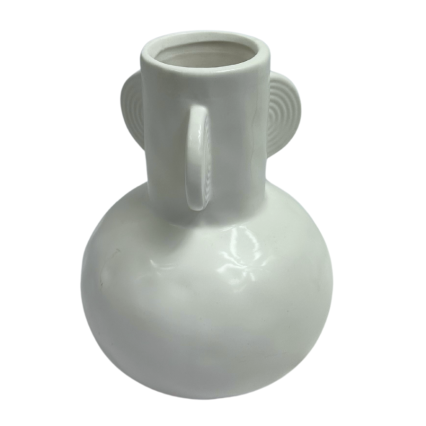 7.5" Boho Vase - White