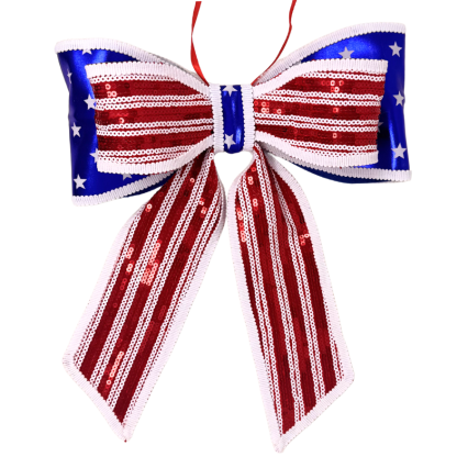 16" Sequin Patriotic Bow
