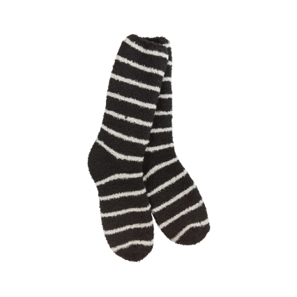 Fuzzy Crew Socks-Onyx Stripe