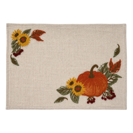 Pumpkin Harvest Embellished Placemat