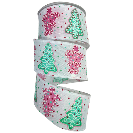 2.5" x 10yd Holiday Cookie Ribbon