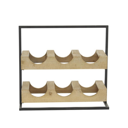 Wooden & Metal Wine Rack