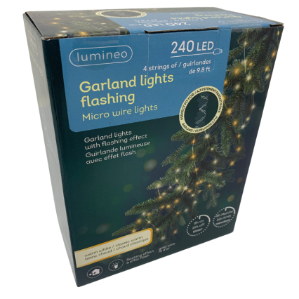 9.8FT 240 LED Garland Lights