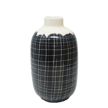 Mini Black & White Vase - 5.5"