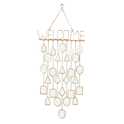 Metal Mirrored Windchime-Welcome