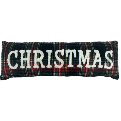 18"L Christmas Plaid Indoor Pillow - Green