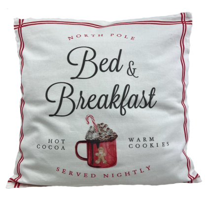 20" Square North Pole Bed & Breakfast Indoor Pillow
